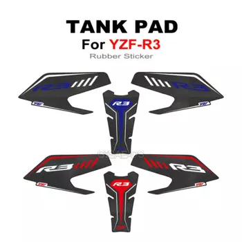 Новая мотоциклетная наколенница YZF R3, тяговая накладка на бак, боковая резиновая защитная наклейка, наклейка для Yamaha YZF-R3 YZFR3 2019-2024