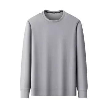 Новая мужская повседневная футболка с длинным рукавом, мужская одежда, пуловер с круглым вырезом, топы, мужская одежда