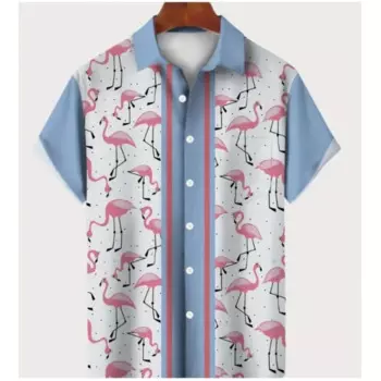 Новая мужская рубашка с мультяшным принтом модный тренд свободный и удобный топ Персонализированная уличная рубашка мужская летняя