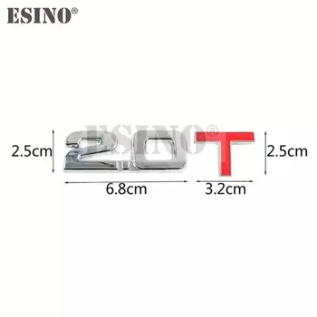 Новая наклейка на бампер, металлическая наклейка с эмблемой Turbo TSI, бейдж на багажник заднего багажника, хромированная красная наклейка 1,5 T 1,6 T 1,8 T 2,0 T 2,2 T 2,4 T 2,5 T 3,0 T