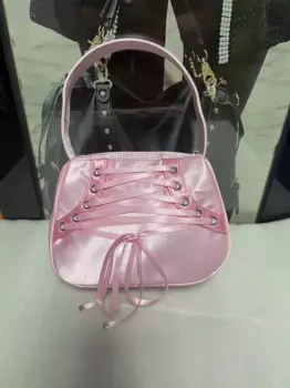 Новая нишевая дизайнерская атласная сумка в стиле ретро 2024, милая женская сумка для подмышек, модная простая сумка, популярная универсальная сумка, популярная женская сумка