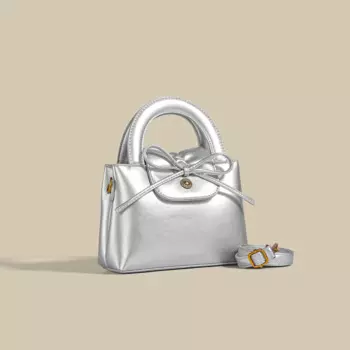 Новая нишевая дизайнерская Роскошная плиссированная маленькая квадратная сумка в стиле ретро с бантом, изысканная универсальная сумка, Милая женская сумка на плечо