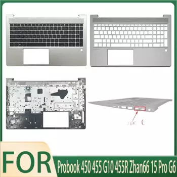 Новая оригинальная клавиатура с подсветкой в США для ноутбука Probook 450 455 G10 455R Zhan66 15 Pro G6, верхняя крышка, верхний чехол, серебристый