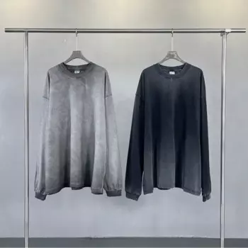 Новая Осенняя Хлопковая женская футболка с длинным рукавом