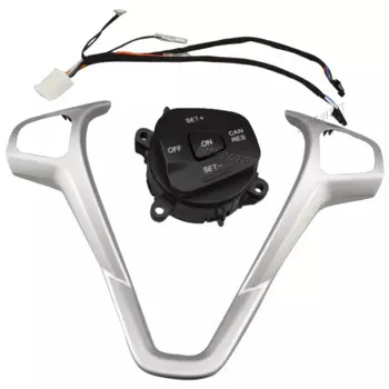 Новая панель автомобильной рамы, чехол на рулевое колесо, декоративные + кнопки круиз-контроля для Ford Fiesta MK7 Ecosport 2013