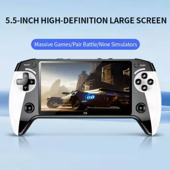 Новая портативная игровая консоль X9, 1500 мАч, 5,5 дюйма, IPS HD экран, поддержка игр Duo, GBA, GBC