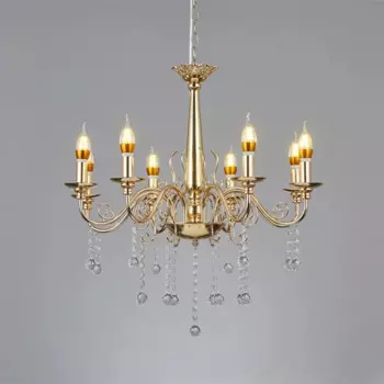 Новая Потолочная люстра в европейском стиле с 8 головками