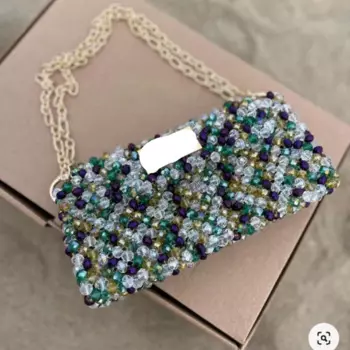 Новая разноцветная контрастная дизайнерская женская сумка на плечо с цепочкой, модные сумки с бусинами, настраиваемая цветная обеденная сумка с логотипом