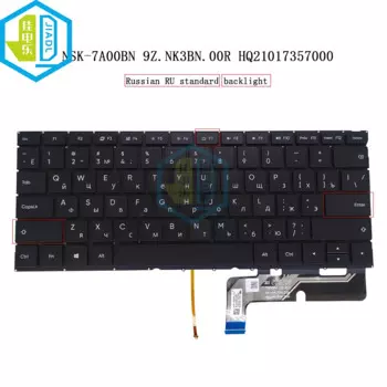 Новая русская клавиатура с подсветкой RU RUS, запасные клавиатуры с подсветкой для ноутбука Huawei NSK-7A00BN 9z. Nk3bn.00r HQ21017357000