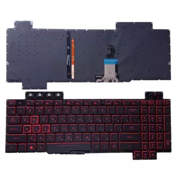 Новая русская красная клавиатура с подсветкой для Asus FX705, FX504, FX504G, FX505, FX505D, FX80, FX86
