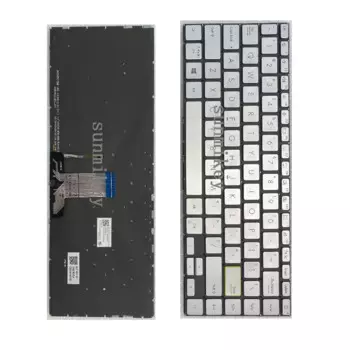 Новая Серебристая клавиатура с подсветкой для Asus U4700