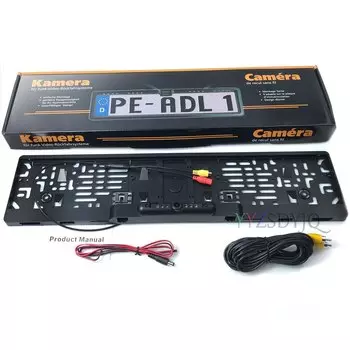 Новая система камер заднего вида с динамической траекторией, рамкой для европейского номерного знака, с ночным видением, 5 ИК светильник s +, светочувствительный светильник