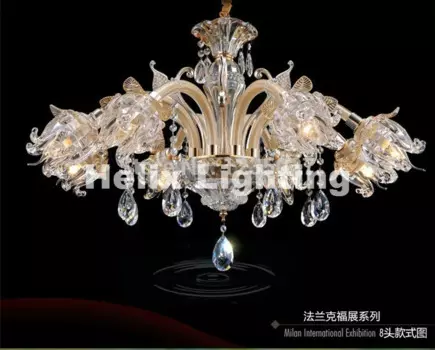 Новая современная Европейская свеча, люстры с прозрачным кристаллом, Потолочная гостиная, современная люстра с золотым кристаллом E14, 100% гарантия