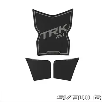 Новая Тяговая накладка на бак мотоцикла, боковой газовый наколенник, протектор, противоскользящая наклейка для Benelli TRK251 TRK 251, черный