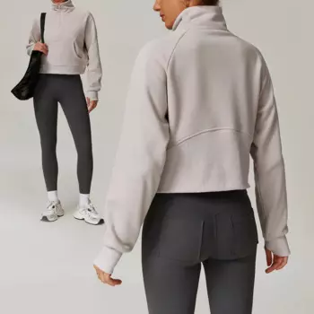 Новая уличная осенне-зимняя флисовая свободная толстовка с капюшоном из овечьей шерсти толстое теплое пальто полярная Спортивная одежда для тренировок Топ для фитнеса