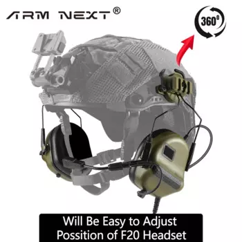 Новая версия для крепления на шлем ARM NEXT F20 электронные наушники защитная гарнитура для стрельбы, охоты