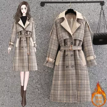 Новая весенне-Осенняя шерстяная куртка, женская верхняя одежда, Ветровка из искусственной шерсти, Женская Корейская свободная модная Длинная шерстяная куртка