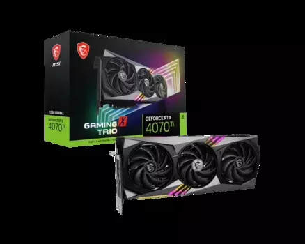 Новая видеокарта GeForce RTX 4070 Ti GAMING X TRIO 12 GGaming RTX 4070 ti GPU