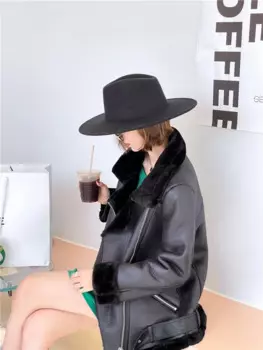 Новая женская куртка с очень толстым теплым и очень толстым наездником из овечьего пера куртка с искусственным мехом