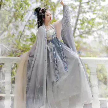 Новая женская летняя тонкая Китайская одежда с эффектом фантомного света SY24 Hanfu