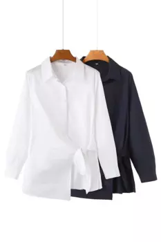 Новая женская модная Повседневная тонкая Ретро рубашка ZADATA с длинным рукавом и пуговицами