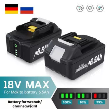 Новейшая батарея BL1830 18 В 6500 мАч и зарядное устройство для Makita 18 В, сменная аккумуляторная батарея BL1840 BL1850 BL1860 BL1860B, инструменты