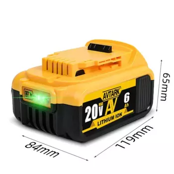 Новейшая батарея и зарядное устройство DCB200 20 в 8000 мАч для Dewalt 18 в DCB184 DCB200 DCB182 DCB180 DCB181 DCB182 DCB201 инструменты, аккумулятор