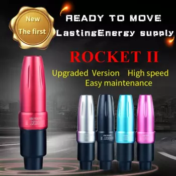 Новейшая ручка для татуировки с двигателем Rocket II, машина для татуировки, вращающаяся машина для татуировки, космическое алюминиевое оборудование для тату-пистолета, бесплатная доставка