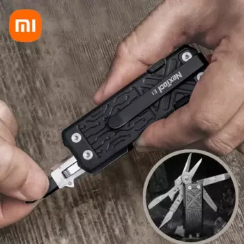 Новейший Карманный Мультитул Xiaomi NexTool E1 10 в 1 многофункциональные инструменты для повседневного использования Сменные ножи для резьбы складные ножницы для дома
