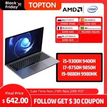 Новейший ультратонкий ноутбук с экраном 15,6 дюйма HD, процессор Intel Core i9 9880H, максимальная оперативная память 64 ГБ, стандартное хранение, клавиатура с подсветкой для Windows 10 Pro