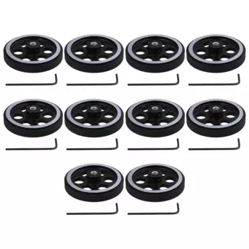 Новинка-10 шт., 200X6 мм, промышленное алюминиевое резиновое измерительное колесо с поворотным энкодером