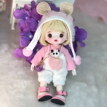 Новинка, 16 см, милая детская кукла, полный набор, 1/8 Bjd, макияж, кукла с одеждой, для девочек, сделай сам, платье, игрушка, подарки