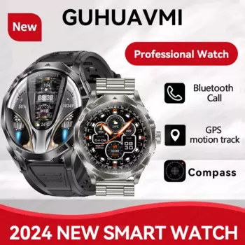 Новинка 1,85, высококачественные мужские умные часы в стиле милитари с Bluetooth для звонков и отслеживания спорта на открытом воздухе, водонепроницаемые умные часы IP68