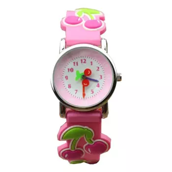 Новинка 2019, модные детские 3D Силиконовые кварцевые наручные часы NAZEYT для девочек, милые водонепроницаемые наручные часы с клубничным циферблатом