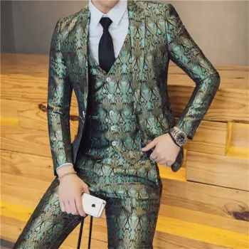 Новинка 2020, Брендовые мужские костюмы, свадебные приталенные блейзеры, деловой мужской певец, смокинги для жениха, костюмы для выпускного вечера, пиджак + брюки + жилет