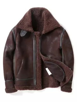 Новинка 2020, мужская куртка-бомбер B3, черная куртка из овчины, короткое меховое пальто, кожаная куртка с капюшоном, мужские зимние пальто