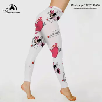 Новинка 2022, Брендовые женские бесшовные брюки Disney для спортзала, йоги, спортивная одежда, эластичные леггинсы с высокой талией для тренировок и фитнеса, спортивные брюки