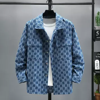 Новинка 2022, Мужская джинсовая куртка, повседневная однобортная куртка с длинным рукавом, женская брендовая Классическая джинсовая верхняя одежда, мужская куртка, 4XL-10XL