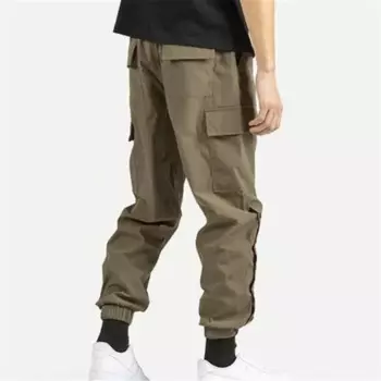 Новинка 2022, мужские повседневные брюки, модные облегающие Стрейчевые брюки, эластичные Брендовые спортивные брюки на шнуровке, облегающие мужские брюки для бега