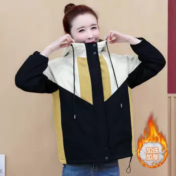 Новинка 2022, повседневные хлопковые флисовые куртки, женская одежда, осенне-зимние парки, пальто, короткие утепленные куртки, верхняя одежда для девочек fp180
