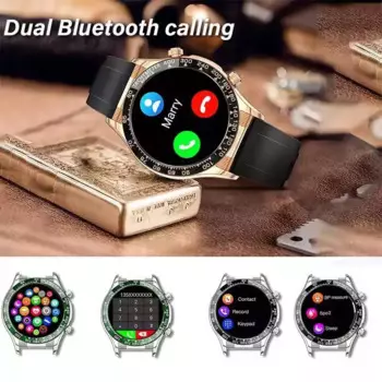 Новинка 2022, роскошные мужские Смарт-часы с NFC, GPS, двойным Bluetooth, Смарт-часы с датчиком сердечного ритма, фитнес-браслет для Android и IOS