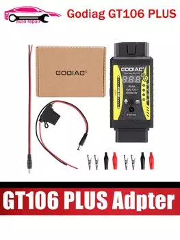 Новинка 2023 года, адаптер GODIAG GT106 PLUS от 24 В до 12 В для грузовиков, добавленное реле для очистки и тестирования топливных форсунок, тестирование реле для DBSCAR7 Diagzone