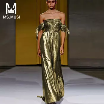 Новинка 2023, модное женское сексуальное платье MSMUSI без рукавов с открытыми плечами, со шнуровкой и бантом, облегающее Платье макси с открытой спиной, длинное платье