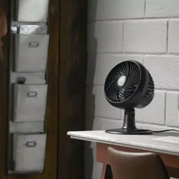 Новинка 2023, Осциллирующий Электрический 10-дюймовый Настольный вентилятор Honeywell Turbo Power, черный, HPF860BWM