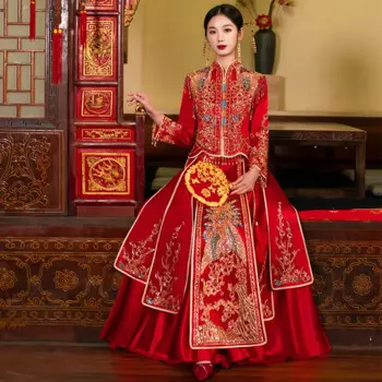 Новинка 2023 от Yourqipao, искусственные Китайские комплекты, свадебное платье, китайские традиционные свадебные платья Hanfu, костюм Тан, чонсам