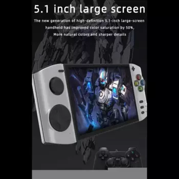 Новинка 2023, портативная игровая консоль с HD-экраном 5,1 дюйма, портативный аудио-видеоплеер, классическая версия Built-in10000 + бесплатные игры
