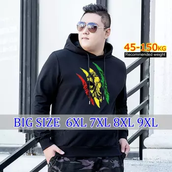 Новинка 2023, свитшот большого размера 6xl, худи с рисунком гот, Харадзюку, пуловер с длинным рукавом, мужские топы, толстовка, американский размер 6xl, Черная мужская Толстовка