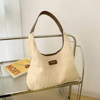 Новинка 2023, женские трендовые сумки foufurious, женские сумки, сумки на плечо, подходящие для покупок, Женская Роскошная вместительная Холщовая Сумка