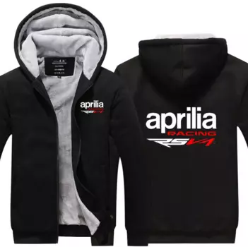 Новинка 2023, зимнее утепленное повседневное пальто APRILIA с логотипом автомобиля, мужское плюшевое пальто на молнии