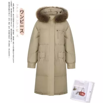 Новинка 2023, зимние женские длинные парки, куртки с большим меховым воротником, повседневное плотное теплое пальто с капюшоном, Женская ветрозащитная верхняя одежда, куртка, парки